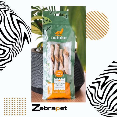 Natuka Palitinho Bovino 100% Natural - Mordedor para Cães