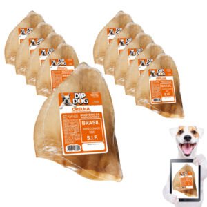 Petisco Natural Orelha Bovina para Cães - Adestrador Eficaz