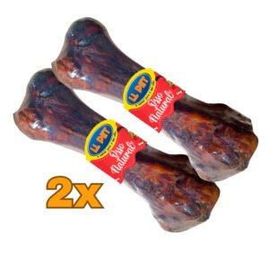 Kit Osso Petisco Pet Fêmur Suino Desidratado 100% Natural Defumado Par
