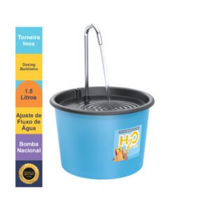 Fonte Bebedouro H2O Plus para Cães e Gatos de 1.5 Litros com Torneira