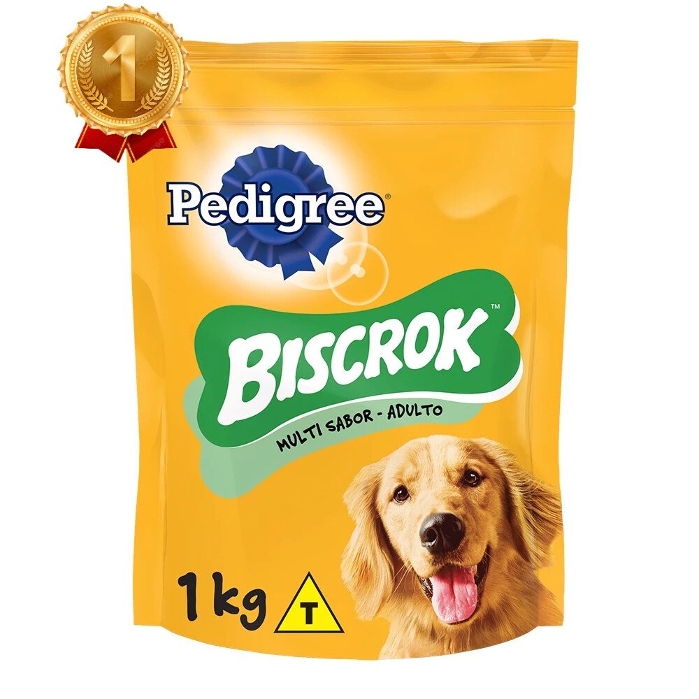 Biscoito Pedigree Biscrok Multi Cães Adultos 1kg